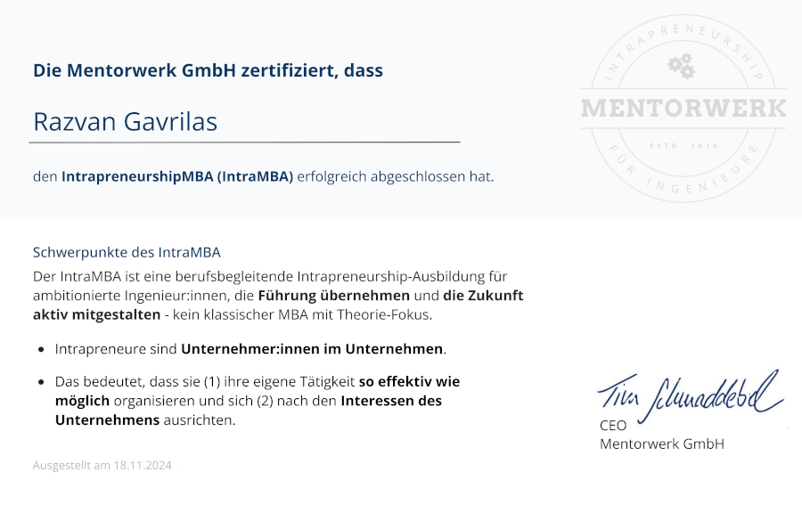 Intrapreneurship MBA