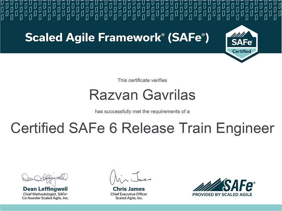 SAFe® 6 Release Train Engineer Certification